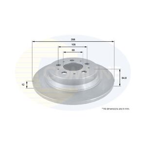 Comline Coated Brake Disc Rear Axle To Fit Volvo S60 00->10, S70 97->00, S80 98->08, V70 Comline Coated Brake Disc Rear Axle To Fit Volvo S60 00->10, S70 97->00, S80 98->08, V70