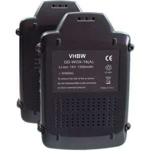 Vhbw 2x Battery For Rockwell Rk1807k2 Rk2701k Rk2800 Rk1809k2 Rk1808k2 1.5ah 18v Vhbw 2x Battery For Rockwell Rk1807k2 Rk2701k Rk2800 Rk1809k2 Rk1808k2 1.5ah 18v