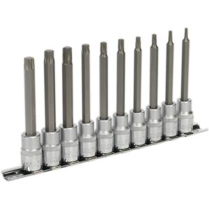 Trx-Star* Socket Bit Set 10pc 3/8"Sq Drive 100mm - Sealey Ak6236 New Trx-Star* Socket Bit Set 10pc 3/8"Sq Drive 100mm - Sealey Ak6236 New