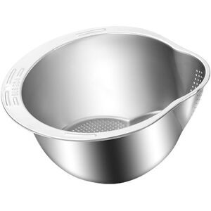 Sodial 5x(Rice Washer Strainer Bowl Stainless Steel Rice Washing Bowl Rice2213 Sodial 5x(Rice Washer Strainer Bowl Stainless Steel Rice Washing Bowl Rice2213