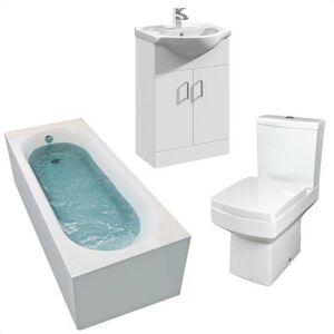 Affine 1700mm Single Ended Curved Bath - Bathroom Suite Affine 1700mm Single Ended Curved Bath - Bathroom Suite