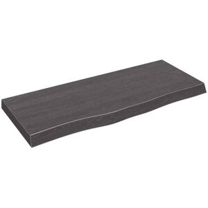 Wall Shelf Dark Grey 100x40x(2-6) Cm Treated Solid Wood Oak Vidaxl Wall Shelf Dark Grey 100x40x(2-6) Cm Treated Solid Wood Oak Vidaxl