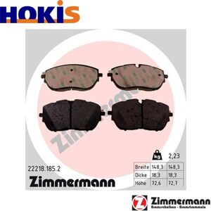 Zimmermann Brake Pad Set Disc Brake 22218.185.2 For Peugeot 308/sw/iii/van 408 3008/suv Zimmermann Brake Pad Set Disc Brake 22218.185.2 For Peugeot 308/sw/iii/van 408 3008/suv