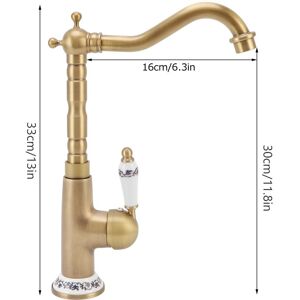 All Copper European-Style Antique Hot And Cold Faucet 360° Rotating All Copper European-Style Antique Hot And Cold Faucet 360° Rotating