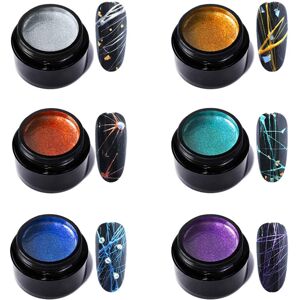 Sodial 2x(Nail Gel Set, Pulling Line Nails Art Silk 6 Pcs Line Painting Soak Wire8022 Sodial 2x(Nail Gel Set, Pulling Line Nails Art Silk 6 Pcs Line Painting Soak Wire8022