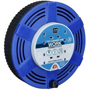 Masterplug Cassette Cable Reel / 15 Metre 10 Amp Multi Colour Tk3026 Masterplug Cassette Cable Reel / 15 Metre 10 Amp Multi Colour Tk3026