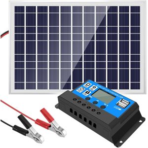 Sodial 30w 12v Solar Panel Battery +40a Controller For Rv Car Boat Home Camping D3w5 Sodial 30w 12v Solar Panel Battery +40a Controller For Rv Car Boat Home Camping D3w5