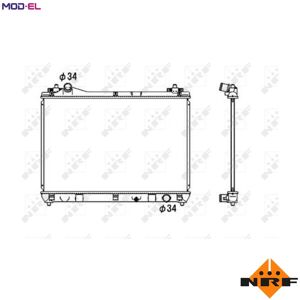 Nrf Radiator Engine Cooling 53703 For M16a 1.6l 4cyl Nrf Radiator Engine Cooling 53703 For M16a 1.6l 4cyl