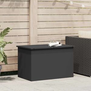 Outdoor Storage Box Black 80 X 50.5 X 50 Cm Cold-Rolled Steel Vidaxl Outdoor Storage Box Black 80 X 50.5 X 50 Cm Cold-Rolled Steel Vidaxl