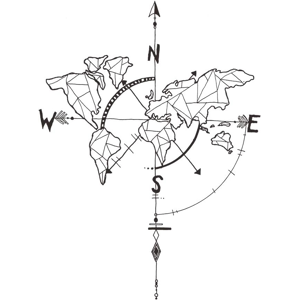 Does Not Apply Geometric World Map Wall Stickers With Nautical Compass Wall Decals Removable Wa Does Not Apply Geometric World Map Wall Stickers With Nautical Compass Wall Decals Removable Wa