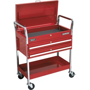 Thatcable Heavy Duty 2 Level Workshop Trolley - Lockable Top & 2 Drawers - Four Castors Thatcable Heavy Duty 2 Level Workshop Trolley - Lockable Top & 2 Drawers - Four Castors