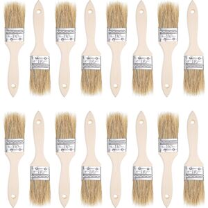 Uxcell 36pcs Paint Brush 1.5\" Width Natural Bristle Chip Painting Brush Flat Art Brush Uxcell 36pcs Paint Brush 1.5\" Width Natural Bristle Chip Painting Brush Flat Art Brush