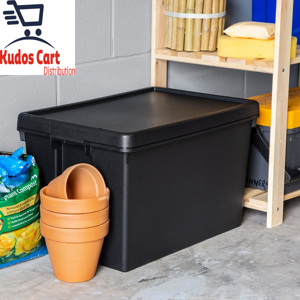 Does Not Apply Bam 62 Litre Recycled Heavy Duty Plastic Storage Box & Lid In Black - 3 Pack Does Not Apply Bam 62 Litre Recycled Heavy Duty Plastic Storage Box & Lid In Black - 3 Pack