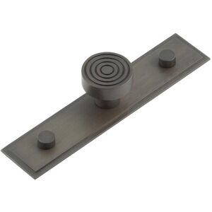 Elegant 30mm Dark Bronze Cupboard Knob With Stepped Backplate - Kitchen Cabinet Elegant 30mm Dark Bronze Cupboard Knob With Stepped Backplate - Kitchen Cabinet