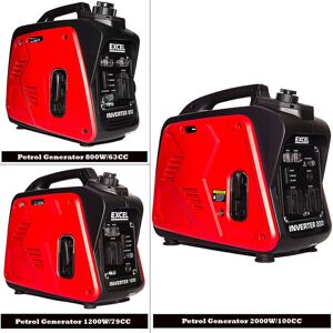 Excel Petrol Portable Generator Inverter 4-Stroke Engine Clean Power Low Noise Excel Petrol Portable Generator Inverter 4-Stroke Engine Clean Power Low Noise