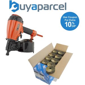 Tacwise Fcn55v Pneumatic Coil 57mm Air Framing Nailer + 14,400 2.1 X 45mm Nails Tacwise Fcn55v Pneumatic Coil 57mm Air Framing Nailer + 14,400 2.1 X 45mm Nails