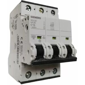 Siemens 5sy33107 Circuit Breaker 3p 10a 4.5k C 3mod Siemens 5sy33107 Circuit Breaker 3p 10a 4.5k C 3mod