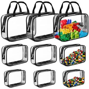 Sodial 4x(9 Packs Clear Pvc Toy Storage Bags Toiletry Bags Kids Zippered Toy2204 Sodial 4x(9 Packs Clear Pvc Toy Storage Bags Toiletry Bags Kids Zippered Toy2204