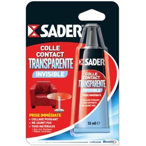 Powerful Contact Adhesive Transparent Invisible Gel 55ml Sader Powerful Contact Adhesive Transparent Invisible Gel 55ml Sader