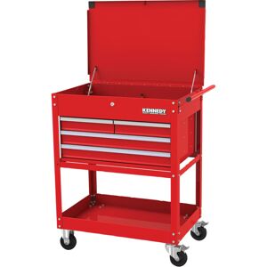Kennedy 4-Drawer Service Cart With Castors And Side Handle Kennedy 4-Drawer Service Cart With Castors And Side Handle