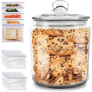 Mastertop Glass Storage Jars, 3.9l Cookie Jar With Airtight Lid, Large Glass Ja Mastertop Glass Storage Jars, 3.9l Cookie Jar With Airtight Lid, Large Glass Ja