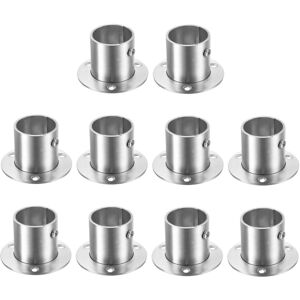 Uxcell 10pcs Stainless Steel Closet Rod Flange Holder, 1-1/4 Inch Dia Bracket, Silver Uxcell 10pcs Stainless Steel Closet Rod Flange Holder, 1-1/4 Inch Dia Bracket, Silver