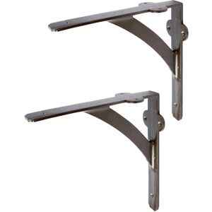 Hammer And Tongs 2x Iron Shelf Bracket Cast Iron Antique Vintage Wall Brackets D205mm Raw Hammer And Tongs 2x Iron Shelf Bracket Cast Iron Antique Vintage Wall Brackets D205mm Raw
