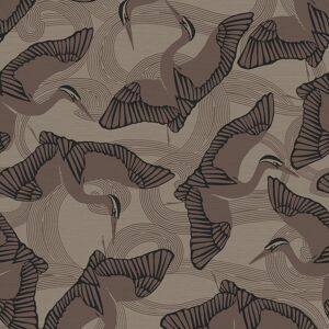 12620 - Ted Baker Fantasia Birds Cranes Brown Black Beige Galerie Wallpaper 12620 - Ted Baker Fantasia Birds Cranes Brown Black Beige Galerie Wallpaper