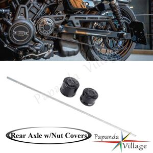 Papandacycle Motorcycle Black Cnc Rear Axle W/nut Covers For Harley Nightster 975 Rh975 22-Up Papandacycle Motorcycle Black Cnc Rear Axle W/nut Covers For Harley Nightster 975 Rh975 22-Up