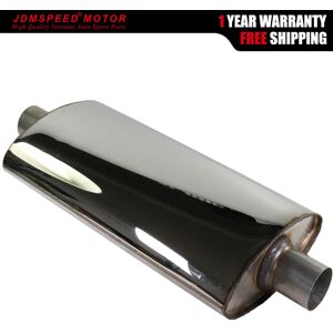Jdmspeed 2.5" 63mm Universal Stainless Oval Exhaust Back Box Silencer Muffler Resonator Jdmspeed 2.5" 63mm Universal Stainless Oval Exhaust Back Box Silencer Muffler Resonator