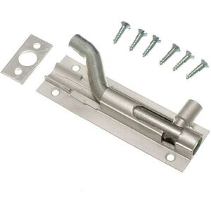 Onestopdiy New 100 X Swan Necked Brushed Aluminium Bathroom Door Bolt Latch 3 Inch 75mm - O Onestopdiy New 100 X Swan Necked Brushed Aluminium Bathroom Door Bolt Latch 3 Inch 75mm - O