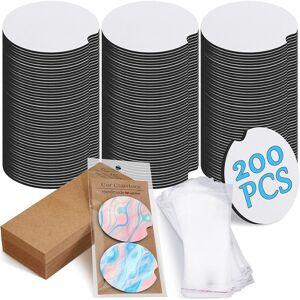 Sodial Sublimation Car Coaster Blank Set, 200pcs 2.76inch Blank Sublimation4124 Sodial Sublimation Car Coaster Blank Set, 200pcs 2.76inch Blank Sublimation4124