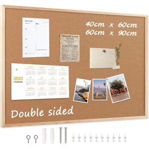 Does Not Apply Cork Notice Board 40 X 60cm Cork Boards For Walls Double-Side Wood Frame Pin Boa Does Not Apply Cork Notice Board 40 X 60cm Cork Boards For Walls Double-Side Wood Frame Pin Boa