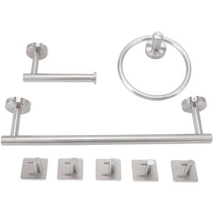 Bathroom Hardware Set With Towel Rings Towel Bar Tissue Holder 5 Hooks Bathroom Bathroom Hardware Set With Towel Rings Towel Bar Tissue Holder 5 Hooks Bathroom