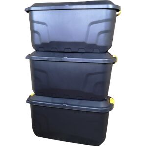 Samuel Alexander 3 X 75l Heavy Duty Trunks On Wheels Sturdy, Lockable, Stackable,Nestable Design Samuel Alexander 3 X 75l Heavy Duty Trunks On Wheels Sturdy, Lockable, Stackable,Nestable Design
