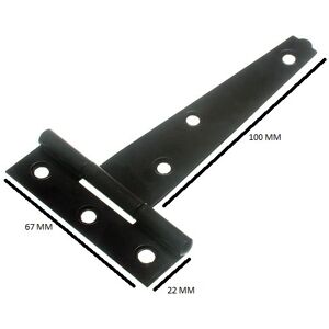 Onestopdiy 4 inch T hinge - Black - 20 pairs - Door & Shed Hardware Onestopdiy 4 inch T hinge - Black - 20 pairs - Door & Shed Hardware
