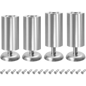 Uxcell 4pcs Metal Adjustable Furniture Legs For Bed Cabinet 120-130mm/4.7\"-5.1\" Silver Uxcell 4pcs Metal Adjustable Furniture Legs For Bed Cabinet 120-130mm/4.7\"-5.1\" Silver