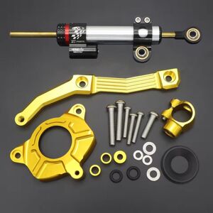 Eurowagens High Quality Motorcycle Aluminium Steering Stabilizer Damper Mount Gold Set 2 Eurowagens High Quality Motorcycle Aluminium Steering Stabilizer Damper Mount Gold Set 2