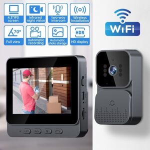 Wireless Video Doorbell Intercom System 1080p Hd Camera With 4.3" Ips Screen Wireless Video Doorbell Intercom System 1080p Hd Camera With 4.3" Ips Screen