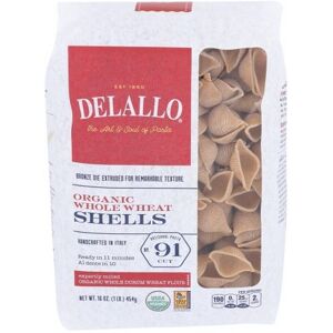 Delallo Pasta White Shell - Pasta, 16 x 16 oz, Pack of 1 Delallo Pasta White Shell - Pasta, 16 x 16 oz, Pack of 1
