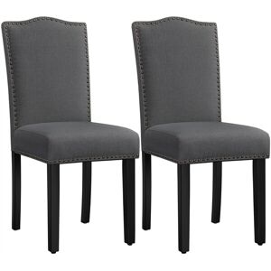 Ukuniversal365 Dining Chairs Set Of 2 Nailhead Trim Kitchen Chairs High Back Fabric Chairs Ukuniversal365 Dining Chairs Set Of 2 Nailhead Trim Kitchen Chairs High Back Fabric Chairs