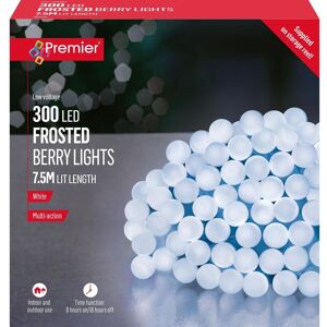Premier 300 Led Frosted Berry Lights White Multi-Action Christmas Decoration Premier 300 Led Frosted Berry Lights White Multi-Action Christmas Decoration