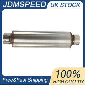 Jdmspeed Universal Stainless Steel 14 Inch Long 4\" Exhaust Silencer Box 2.5\" Inlet 63mm Jdmspeed Universal Stainless Steel 14 Inch Long 4\" Exhaust Silencer Box 2.5\" Inlet 63mm