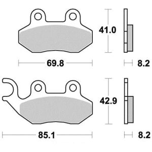 Tecnium Organic Scooter Brake Pads Me208 Tecnium Organic Scooter Brake Pads Me208