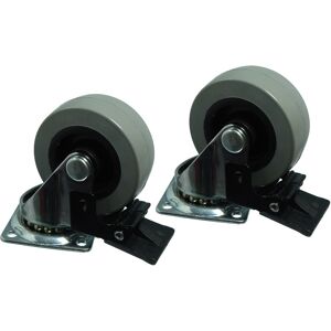 Onestopdiy 50mm Plate Fix Single Caster Dolly Wheel Swivel With Brake 24 Castors Onestopdiy 50mm Plate Fix Single Caster Dolly Wheel Swivel With Brake 24 Castors