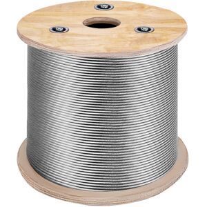 Vevor 500ft 1/8" Stainless Steel Cable 7x7 Strand Core Cable Wire Rope 1700lb Vevor 500ft 1/8" Stainless Steel Cable 7x7 Strand Core Cable Wire Rope 1700lb