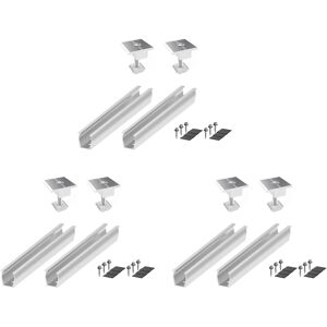 Sodial 6x Solar Panel Mount Bracket Rails Clamp Fastening Module Mount Mounting Pv8479 Sodial 6x Solar Panel Mount Bracket Rails Clamp Fastening Module Mount Mounting Pv8479