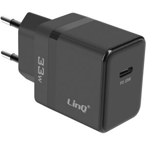LinQ Power Delivery 33W Wall Charger - Compact, Black LinQ Power Delivery 33W Wall Charger - Compact, Black