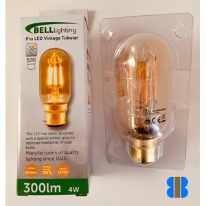 Box 10 Bell Lighting 01438 4w Pro Led Vintage Tubular 110mm Bc B22 Amber A+ Box 10 Bell Lighting 01438 4w Pro Led Vintage Tubular 110mm Bc B22 Amber A+