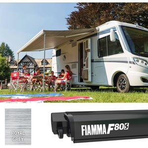 Fiamma F80s 370 Awning Deep Black - Royal Grey Fabric Fiamma F80s 370 Awning Deep Black - Royal Grey Fabric